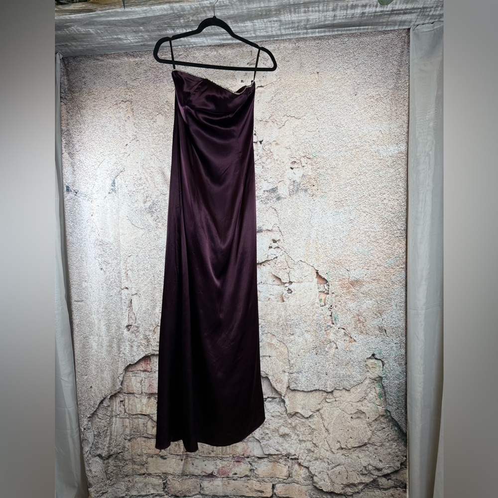 Vintage Jessica McClintock For Gunne Sax Formal Strapless Satin Gown 7/8 MN118